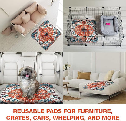 Washable Pee Pads for Dogs - Super Absorbent Reusable Puppy Training Pads - 100% Waterproof, Leak-Proof & Non-Slip Whelping Pads for Pet Housebreaking