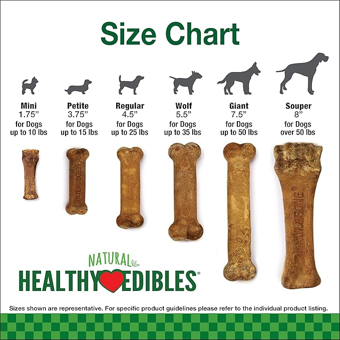 Nylabone Healthy Edibles Natural Dog Chews Long Lasting Roast Beef & Chicken Flavor Treats for Dogs, X-Large/Souper (4 Count)