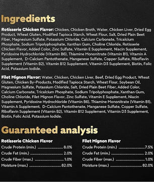 Cesar Filets in Gravy Wet Dog Food Filet Mignon Flavor and Rotisserie Chicken Flavor Variety Pack, 1.76 oz. Mini-Pouches (20 Count, Pack of 2)