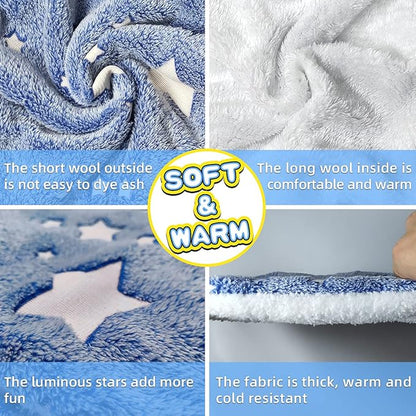 LEFTSTARER Noctilucent Luminous Guinea Pig Rat Hammock Hanging Triple-Layer Hammock Bedding for Ferret Hedgehog Squirrel Hideout Cage Accessories (Cloud & Stars)