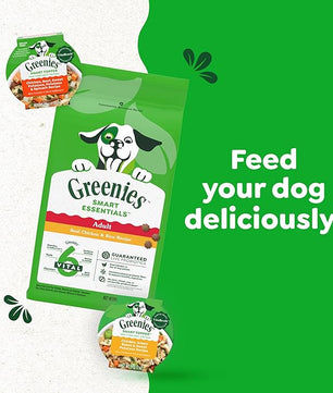 Greenies Smart Topper High Protein Wet Mix-in for Dogs, Chicken, Beef, Sweet Potatoes, Potatoes & Spinach Recipe in Vitabroth Broth- Bone Broth + Vitamins E & B1, 10 Count