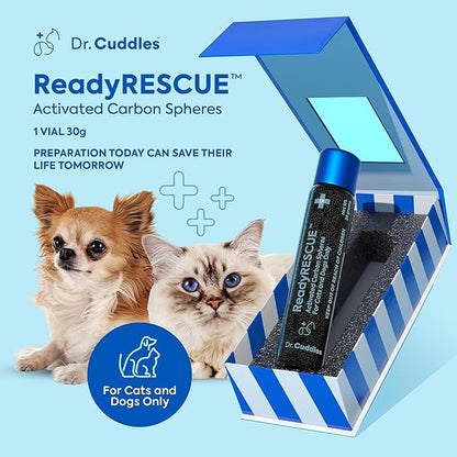 ReadyRESCUE - Dog First Aid Kit Essential - Activated Charcoal Detox for Dogs, Cats, Pets - Animal First Aid Kit - Dog Medical Emergency Kit - Dog Travel Essentials - 30g (1 Vial of 30g)