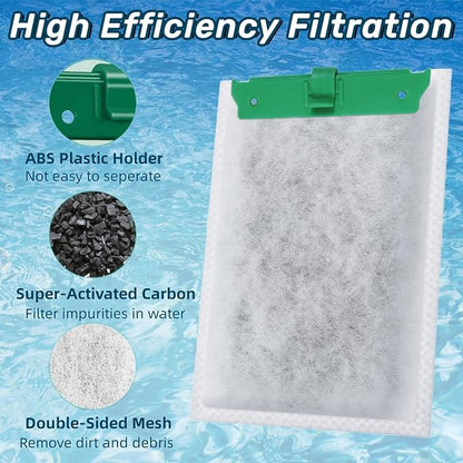 Aquarium Filter Cartridge Compatible with Tetra Whisper Bio-Bag Power Filters, Replacement Filter Cartridges for Tetra ReptoFilter Cartridges Aquariums (6 Packs, Medium)
