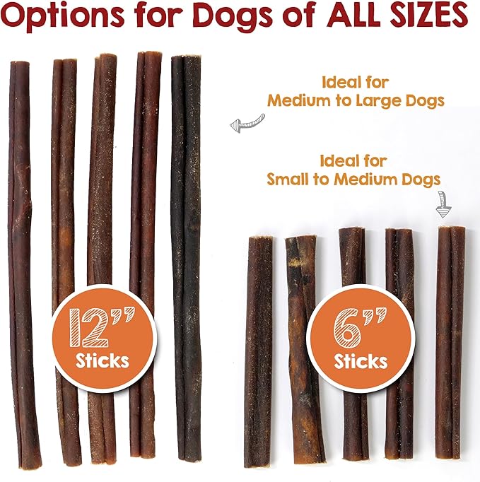 Riley's 6 Inch Beef Collagen Sticks for Dogs, Collagen Chews for Dogs, Bully Stick & Rawhide Alternative, Long Lasting, No Raw Hide Chews, Single Ingredient Dog Treat- 10 ct