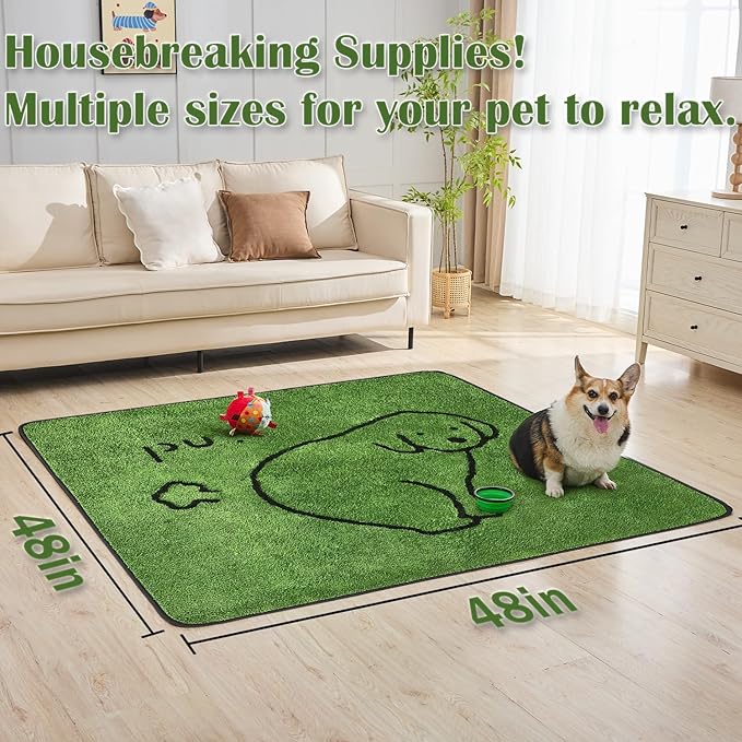 Qeils Reusable Puppy Pads, Washable Pee Pads for Dogs Durable Absorbent Leakproof Dog Training Pads for Home or Travel, Non-Slip Wee Wee Pads Potty Pads 72"x72"