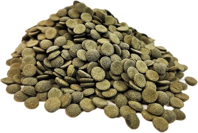 Aquatic Foods Inc. 8mm - 1/3" Spirulina & Green Algae Sinking Wafers for Shrimp, Snails, Crabs, Crayfish, Plecos, Catfish, Bottom Fish, All Tropical Fish...WL…1/4-lb Foil Pouch Bag