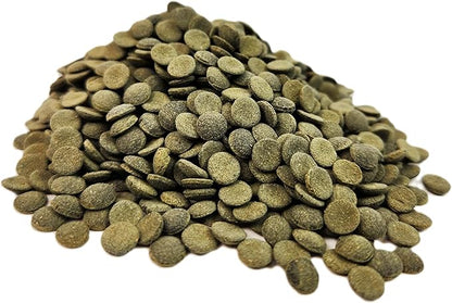 Aquatic Foods Inc. 8mm - 1/3" Spirulina & Green Algae Sinking Wafers for Shrimp, Snails, Crabs, Crayfish, Plecos, Catfish, Bottom Fish, All Tropical Fish...WL…1/4-lb Foil Pouch Bag