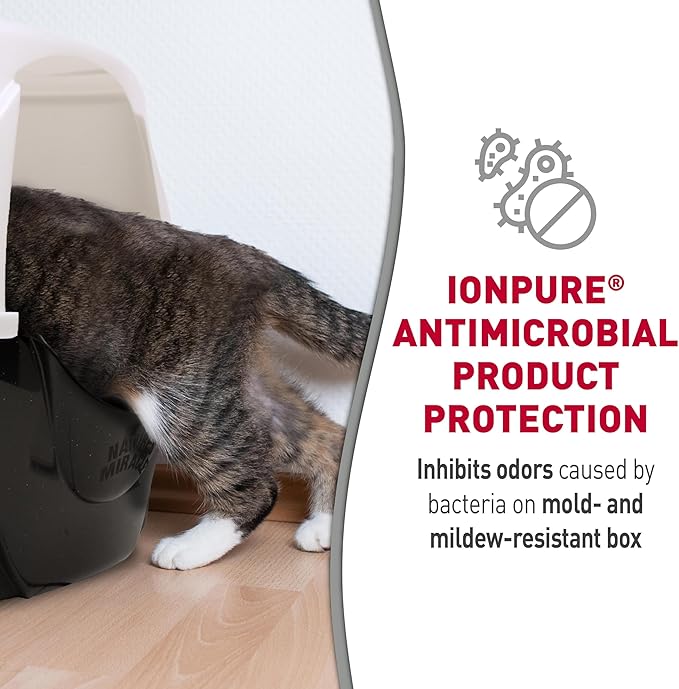 Nature’s Miracle Hooded Corner Litter Box, With Odor Control Charcoal Filter (P-5915)