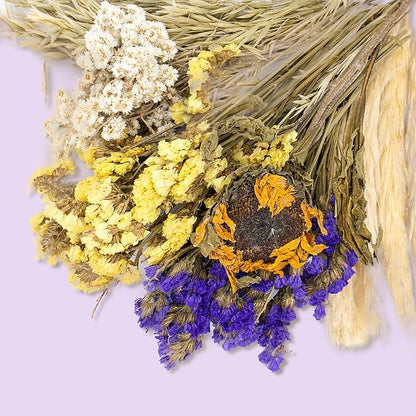 Natural Ear of Grain Flower&Herb Bedding Mate Habitat Decor, Adding Fun Hamster Accessories for Hamsters Gerbils Lemming