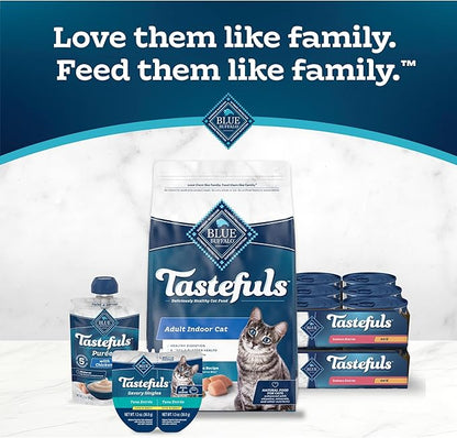 Blue Buffalo Tastefuls Wet Cat Food Paté, Made with Natural Ingredients | Salmon Entrée, 3-oz. Cans (24 Count)