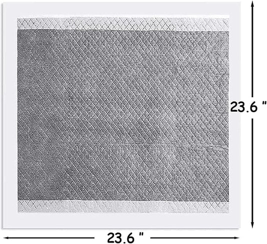 kathson Rabbit Pee Pads Disposable Cage Liners 40PCS All Absorb Black Carbon Odor Control Bunny Training Accessories with Quick-Dry Surface for Puppy Guinea Pig Kitten Hedgehog Small Animals