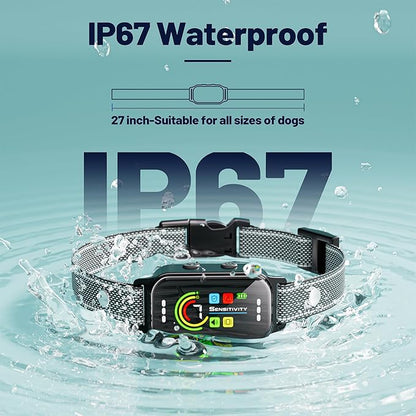 JEUJE Dog Bark Collar,Bark Collar for Large Medium Small Dogs,Anti Barking Training Collar with 7-Level Sensitivity + 5 Safety Modes Humane Training System