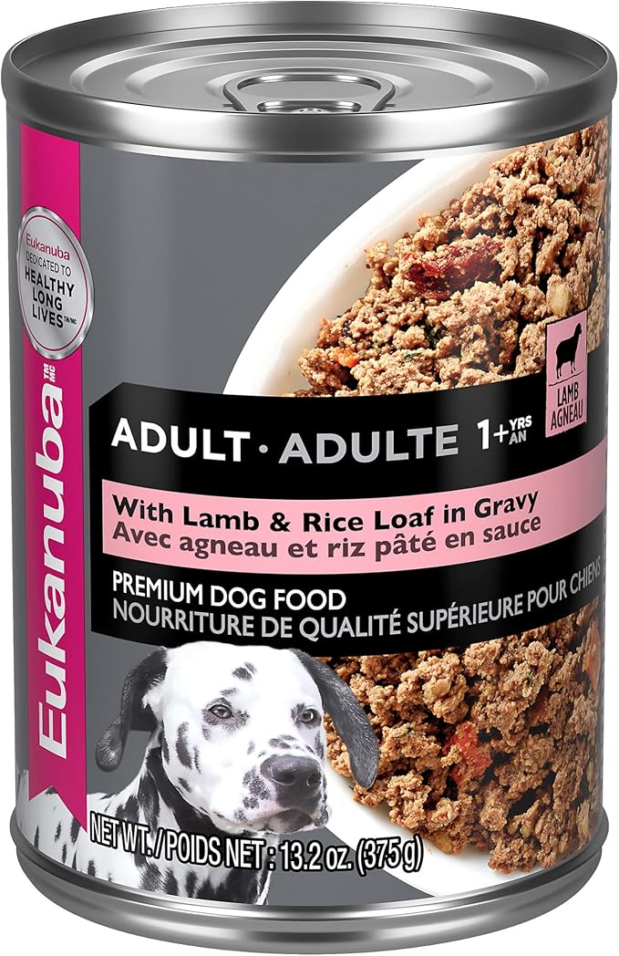 Eukanuba Adult With Lamb & Rice Canned Wet Dog Food, 13.2 oz Can (12-Count)