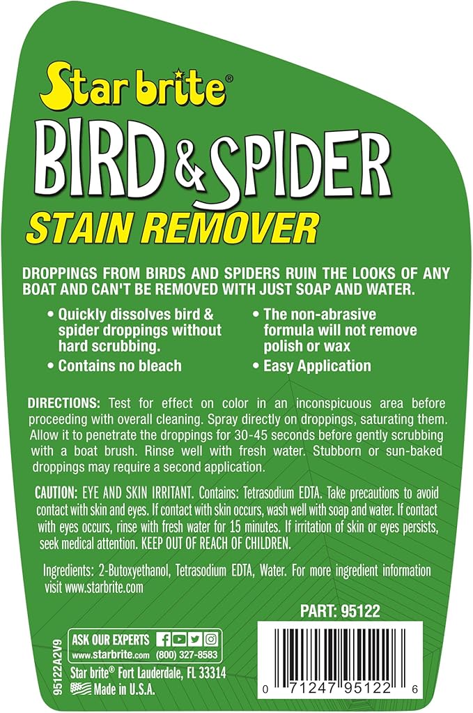 STAR BRITE Spider & Bird Stain Remover - 22 OZ (095122P)
