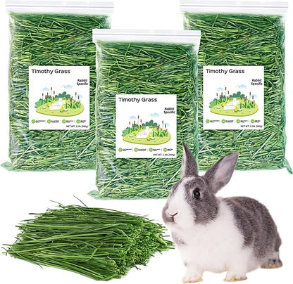 Fhiny Timothy Hay for Rabbit, 3.3LB Hand-Selected Premium Natural Timothy Hay Chinchilla Hay Hamster Food for Bunny Guinea Pig Chinchilla Hamster & Other Small Animals