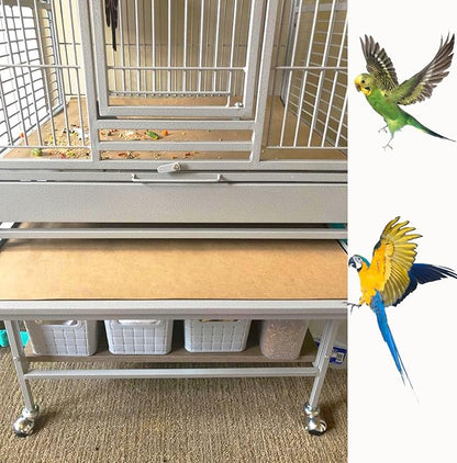 100PCS Bird Cage Liner Papers 11×17in-Disposable Kraft Paper Cage Liners for Pet Bird Parrot Cushion Pad Pet Bedding Accessories(Kraft Paper)