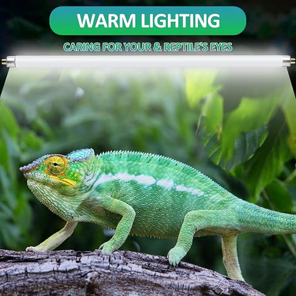 T5 UVB Reptile Light 39W 5.0,UVA UVB Light Bulb for Reptiles,2 Pack Reptile UVB Lamp Tube for Bearded Dragon