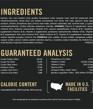 Purina Pro Plan Complete Essentials Shredded Blend Salmon and Rice Formula Adult High Protein Cat Food - 14 lb. Bag
