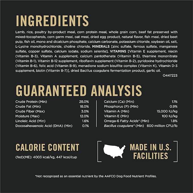 Purina Pro Plan High Protein Puppy Food DHA Lamb & Rice Formula - 6 lb. Bag