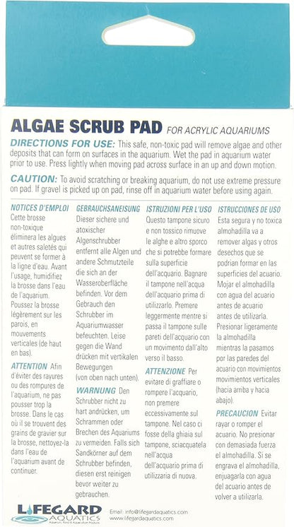 Lifegard Aquatics 4-Inch by 6-Inch White Algae Pad