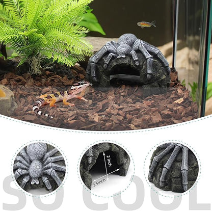 Reptile Rock Cave Hideouts Terrarium Habitat Decor Gecko Tank Accessories for Fish, Reptiles, Amphibians,Frogs, Snakes,Lizards,Shrimps, Spiders and Small Animals Crab