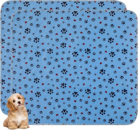 Washable Pee Pads for Dogs,2 Pack Extra Large 34"x36" Super Absorbent Reusable Puppy Pads,Non-Slip 100% Waterproof Dog Pee Pads,Pet Training Pads for Couch, Crate,Potty Training,Floor
