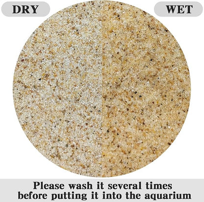 20 lbs Aquarium Silica Sand. 0.4-0.8 mm Mini Gravel Substrate for Fish Tank, Plants Potted, Fire Pits, Candle, Vase Filler and Crafts