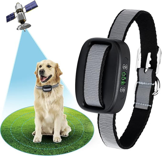 LovePez GPS Wireless Dog Fence,Electric Dog Fence,Adjustable Warning Strength, Rechargeable,Range 98-3281ft,Pet Containment System for Most Dogs