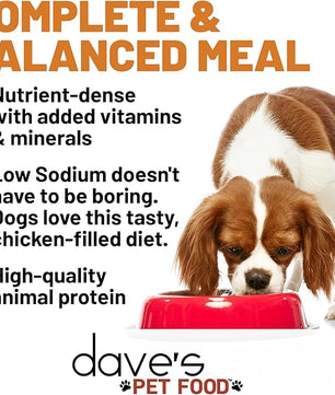 Dave's Pet Food Restricted Sodium Diet for Dogs, Chicken Pate Recipe, 13.2 oz Canned Dog Food, Case of 12