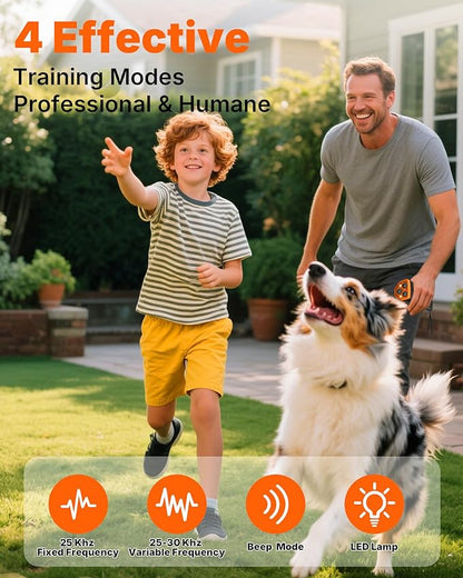 Dog Barking Deterrent Devices, 2025 Upgraded 3X Sonic Ultrasonic Bark Stopper,Rechargeable Dog Barking Silencer, Safe & Effective Portable Anti Barking Device for Dogs Indoor Outdoor Use