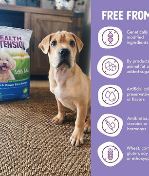 Health Extension Little Bites Dry Dog Food for Small Breeds, Chicken & Brown Rice Recipe, with Probiotics & Superfoods for Digestion & Coat Health, 30 lb Bag (Pack of 1)