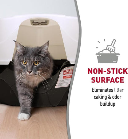 Nature’s Miracle Hooded Corner Litter Box, With Odor Control Charcoal Filter (P-5915)