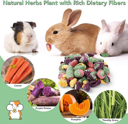 VESPRO Rabbit Toys for Bunnies Rabbit Chew Toys for Teeth Bunny for Rabbits Guinea Pig Chew Treats Toys,Timothy Hay Sticks for Chinchillas Hamsters Bunny Guinea Pig Rats and Animals Teeth Care