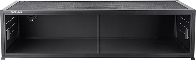 PVC Reptile Enclosure with Acrylic/PVC Door Options - 40x16x12 inch Sliding Door Tank for Bearded Dragon, Snake, Ball Python