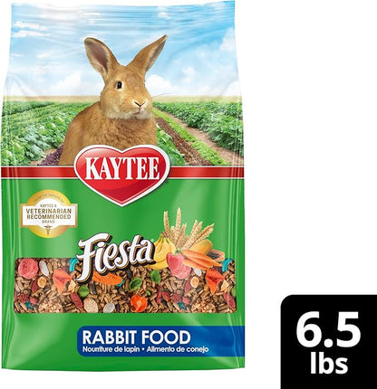 Kaytee Fiesta Rabbit Food, Nutritious and Fun Blend, Supports Dental Health and Digestion, 6.5 pounds