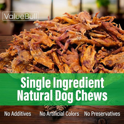 ValueBull Chicken Feet for Dogs, 50 Count - All Natural Dog Chew, Hip and Joint Chew, Single Ingredient Dog Treat