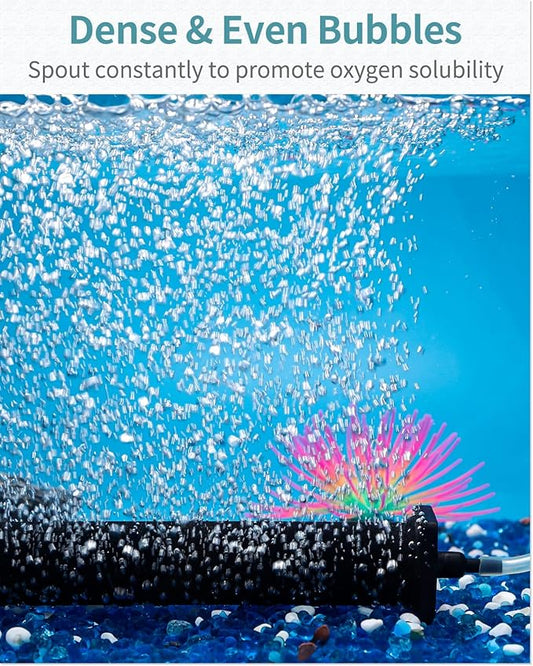 Pawfly 16 Inch Air Stone Cylinder for Larger Pumps Bubble Diffuser Release Tool for Large Aquariums Outdoor Pond Garden Circulation Systems and DWC Reservoirs, 2 Pack