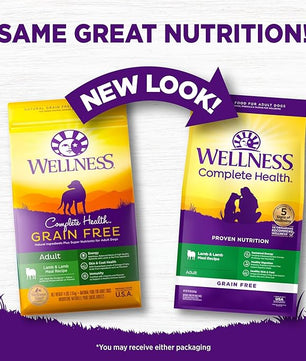 Wellness Complete Health Dry Dog Food, Grain Free, Natural, Lamb Recipe, (24-Pound Bag)