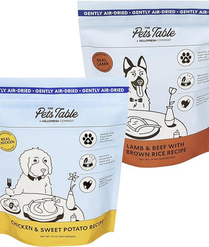 The Pets Table Grain Inclusive Air Dried Dog Food 2 Pack - Chicken & Sweet Potato + Lamb & Beef, 16 Ounce (Pack of 2)