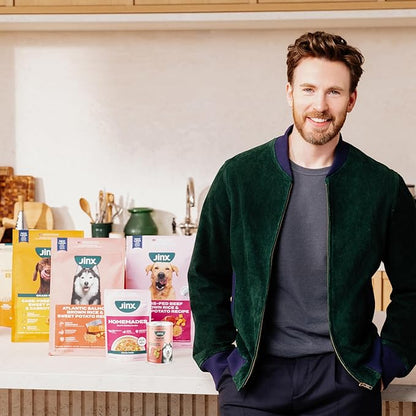 Jinx Premium Wet Dog Food Cans, Variety Pack - Salmon & Chicken Pate - Grain-Free Canned Dog Food Pate & Topper with Real Ingredients & No Fillers - All Life Stages, Breeds & Sizes - 12-Pack, 13 Oz