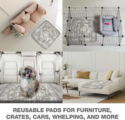 Washable Pee Pads for Dogs - Super Absorbent Reusable Puppy Training Pads - 100% Waterproof, Leak-Proof & Non-Slip