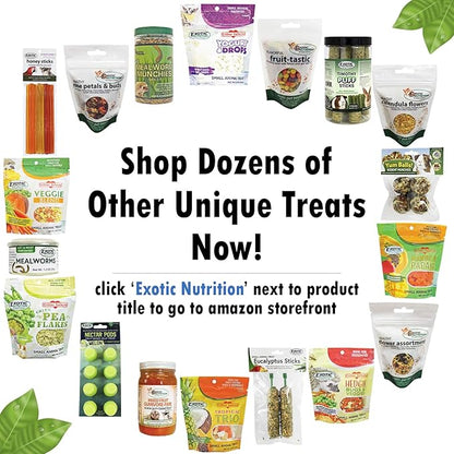 Island Blend Treat (8 oz.) - Healthy Natural Dried Diced Fruit Treat - Pineapple & Papaya - Sugar Gliders, Rats, Chinchillas, Ferrets, Parrots, Hamsters, Squirrels, Hedgehogs, Guinea Pigs & Small Pets