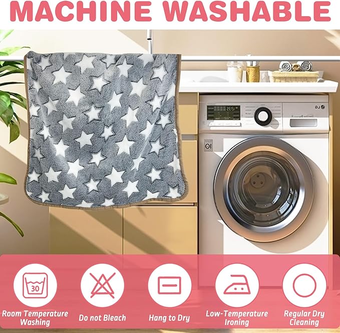 PINVNBY 12 PCS Guinea Pig Blanket Washable Fleece Blanket for Guinea Pigs Reusable Small Animal Cage Sleep Mat Bedding Pad for Hamster Bunny Ferret Chinchilla Hedgehog (24 x 16 Inch)