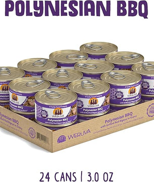 Weruva Classic Cat Food, Polynesian BBQ with Grilled Red Bigeye in Gravy, 3oz Can (Pack of 24)