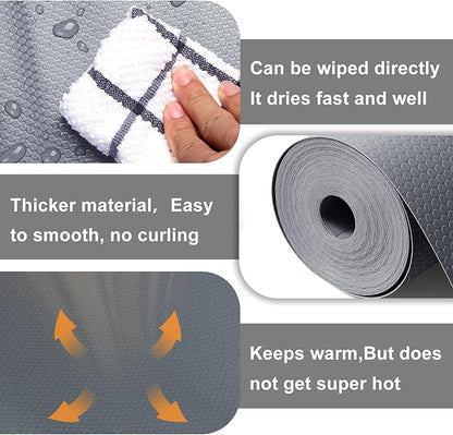 Bearded Dragon Tank Accessories, 120 Gallon Reptile Terrarium Liner Mat, 96" X 24" Reptile Flooring Substrate for 4x2x2 Reptile Enclosure, Reptile Bedding Carpet for Gecko,Lizard,Snake,Tortoise, Grey