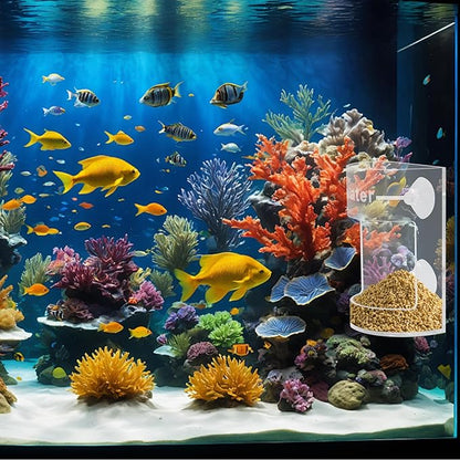 Round Fish Tank Feed Tray with Scale and Suction Cup, Feeding Tube Supplies, Tank Divider Supplies, Breeder Box for Aquarium, Round Aquariums & Fish Bowls Accessories