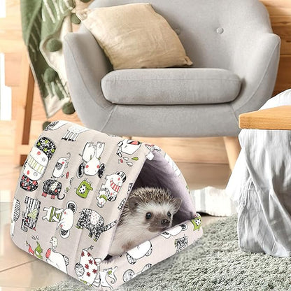 UPINS Guinea Pig Hideout,Guinea Pig Bed Washable Small Animal House Cage Accessories for Mouse Chinchillas Hamsters Hedgehogs Ferrets Bearded Dragons and Rats