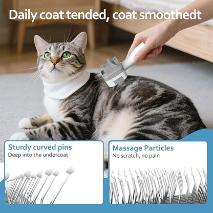 3 in 1 Pet Steam Brush for Dogs & Cats – Self Cleaning, Hair Removal Comb Steam for Shedding & Grooming for Long & Short Haired Pets,Includes Pet Essence