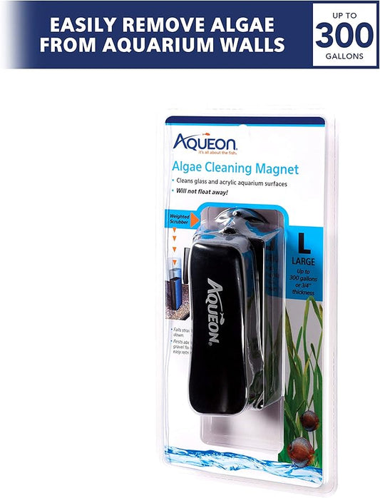 Aqueon Aquarium Algae Scraper, Fish Tank Cleaning Magnets for Glass/Acrylic, Large