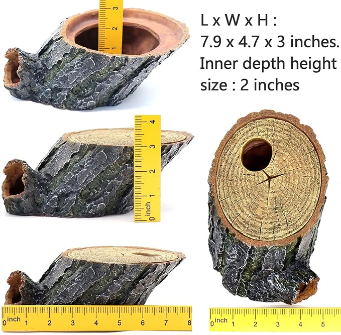 Snake Hide and Basking Tree Roots Cave for Terrariums, Available for Climbing and Hiding Spots for Reptiles, Amphibians, and Small Animals, Corn Snake, Small Gecko